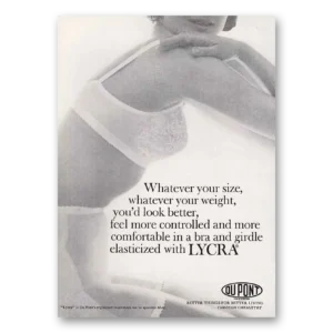 1964 DuPont Print Ad | Size Bra