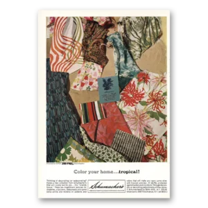 1969 Schumacher Fabrics Print Ad | Tropical