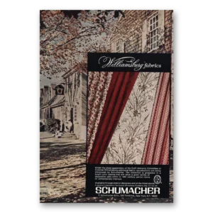 1976 Schumacher Fabrics Print Ad | Williamsburg